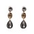 occidental style Korean style temperament colorful diamond drop earrings ear stud collocation