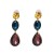 occidental style Korean style temperament colorful diamond drop earrings ear stud collocation
