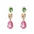 occidental style Korean style temperament colorful diamond drop earrings ear stud collocation