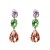 occidental style Korean style temperament colorful diamond drop earrings ear stud collocation