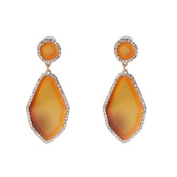 occidental style geometry resin earring  personality same style earrings