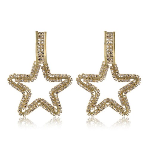 occidental style exaggerating geometry diamond star earrings female fashion Bohemia ear stud