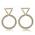 occidental style exaggerating geometry triangle diamond Round earrings female fashion Bohemia ear stud