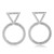 occidental style exaggerating geometry triangle diamond Round earrings female fashion Bohemia ear stud