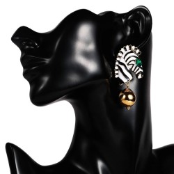 occidental style exaggerating Stripe enamel earrings woman fashion temperament..