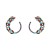  retro temperament Pearl circle earrings occidental style diamond geometry ear stud Earring