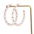 occidental style fashion creative style Pearl style circle big earrings titanium steel brief tassel gold Beads e