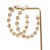 occidental style fashion creative style Pearl style circle big earrings titanium steel brief tassel gold Beads e