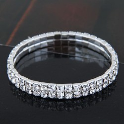  Korean style fashion sweet Metal mosaic Rhinestone bride accessories elastici..