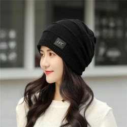 hat woman Winter velvet thick leather Korean style knitting Outdoor