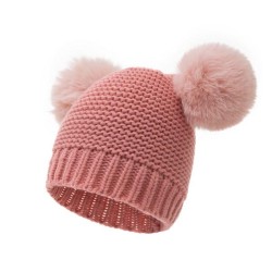 occidental style Double Autumn and Winter child hat lovely warm child woolen