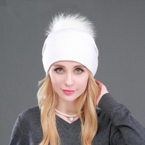   Autumn and Winter woman knitting wool leather raccoon warm woolen all-Purpose lady hedging