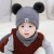 Winter lovely Double Baby hats two woolen knitting thick warm hat set