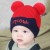 Winter lovely Double Baby hats two woolen knitting thick warm hat set