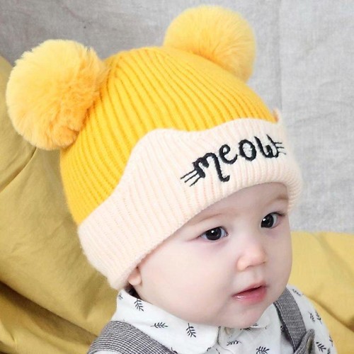 Baby hats Autumn and Winter man woman Double woolen  new knitting velvet warm