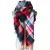 occidental style spring autumn Winter imitate sheep velvet Double surface Colorful grid triangle scarf lad