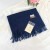 occidental style spring autumn Winter imitate sheep velvet Double surface Colorful grid triangle scarf lad