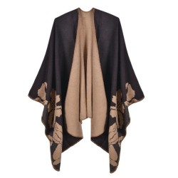 occidental style fashion thick big shawl lady retro big flowers Double surface..