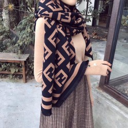 Korea big Double surface thick style sheep velvet scarf brief Word all-Purpose..