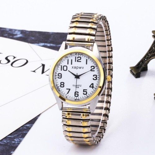 xawv lesure big dgt watch  stanless steel elastcty belt watch ladylogo