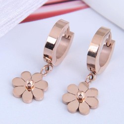 fine Korean style fashion sweetOL concise daisy titanium steel personality ear..