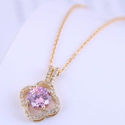 fine Korean style fashion sweetOL concise four clover zircon personality neckl..