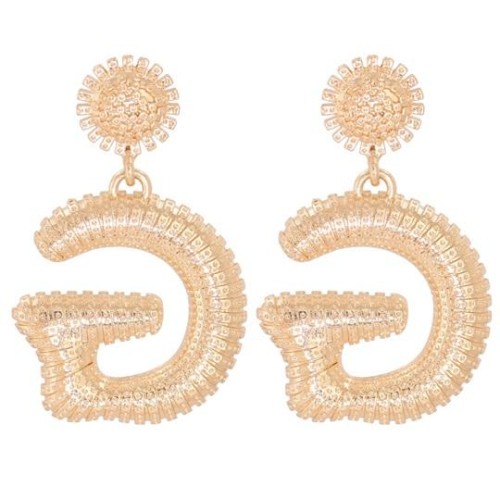 Metal earrings Irregular circle geometry ear stud woman exaggerating retro wind Earring