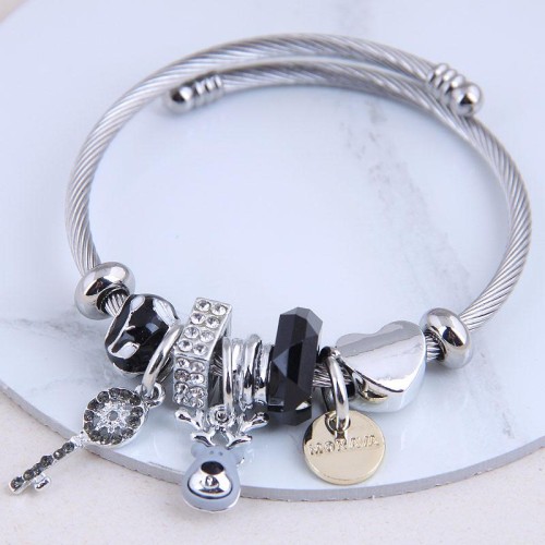 occidental style fashion  Metal all-PurposeDL concise lovely  key more elements accessories personality bangle