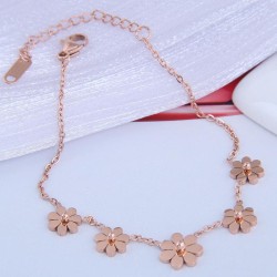 fine Korean style fashion sweetOL flowers titanium steel personality woman bra..