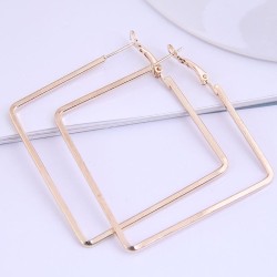 occidental style fashion Metal concise geometry square temperament ear stud bu..
