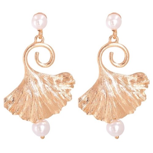 occidental style earring temperament personality retro matte ear stud Alloy Shells Pearl earrings