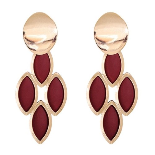 occidental style fashion Leaf ear stud personality exaggerating earrings