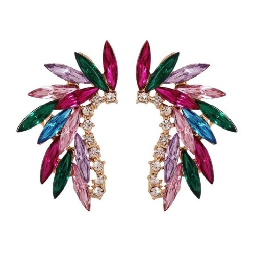 occidental style fashion creative angel glass crystal ear stud Earring earrings