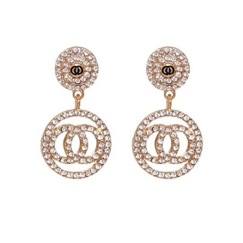 Autumn and Winter temperament Earring fashion all-Purpose long style ear stud Alloy diamond earrings