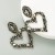 occidental style exaggerating heart-shaped Alloy color fully-jewelled earrings woman fashion temperament ear stu