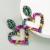 occidental style exaggerating heart-shaped Alloy color fully-jewelled earrings woman fashion temperament ear stu