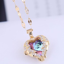 fine   Korean style fashion embed Zirconium angel love personality woman neckl..