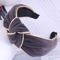 Korea new style high-end brief temperament gold medium width Headband Headband..