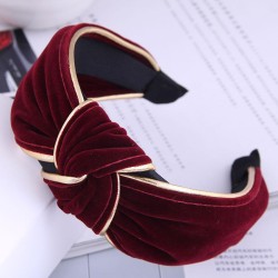 Korea new style high-end brief temperament gold medium width Headband Headband..
