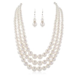 fashion fine Pearl set  occidental style temperament multilayer Pearl weave ne..