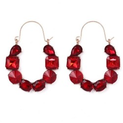 fashion exaggerating personality creative diamond same style earrings occident..
