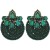 occidental style fashion retro wind multicolor ear stud handmade weave diamond surround earrings woman