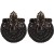  occidental style fashion retro wind multicolor ear stud handmade weave diamond surround earrings woman