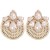  occidental style fashion retro wind multicolor ear stud handmade weave diamond surround earrings woman