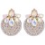  occidental style fashion retro wind multicolor ear stud handmade weave diamond surround earrings woman