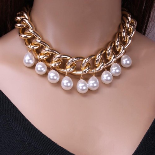 occidental style creative  personality exaggerating woman aluminum chain clavicle chain  retro imitate 