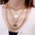 occidental style  multilayer retro flower necklace woman  chain two