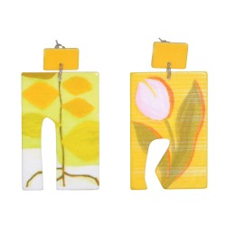 occidental style personality geometry Acrylic ethylic acid earrings exaggerati..