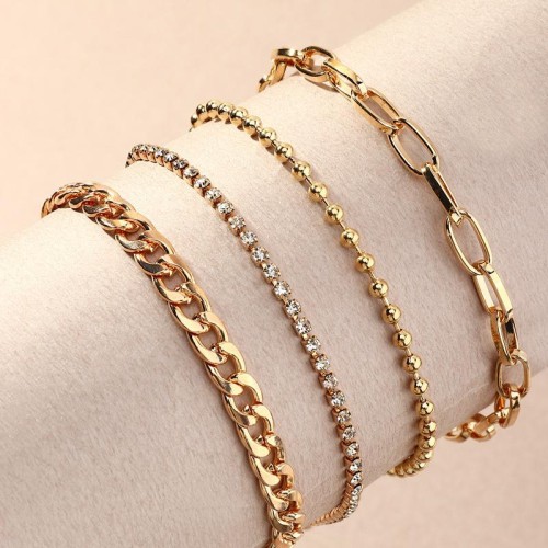 occidental style  personality creative Metal chain foot brief all-Purpose snake chain Anklet