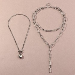  occidental style fashion  creative geometry chain tassel woman  loveO buckle ..
